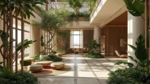 Hospitality biophlic interior in Dubai