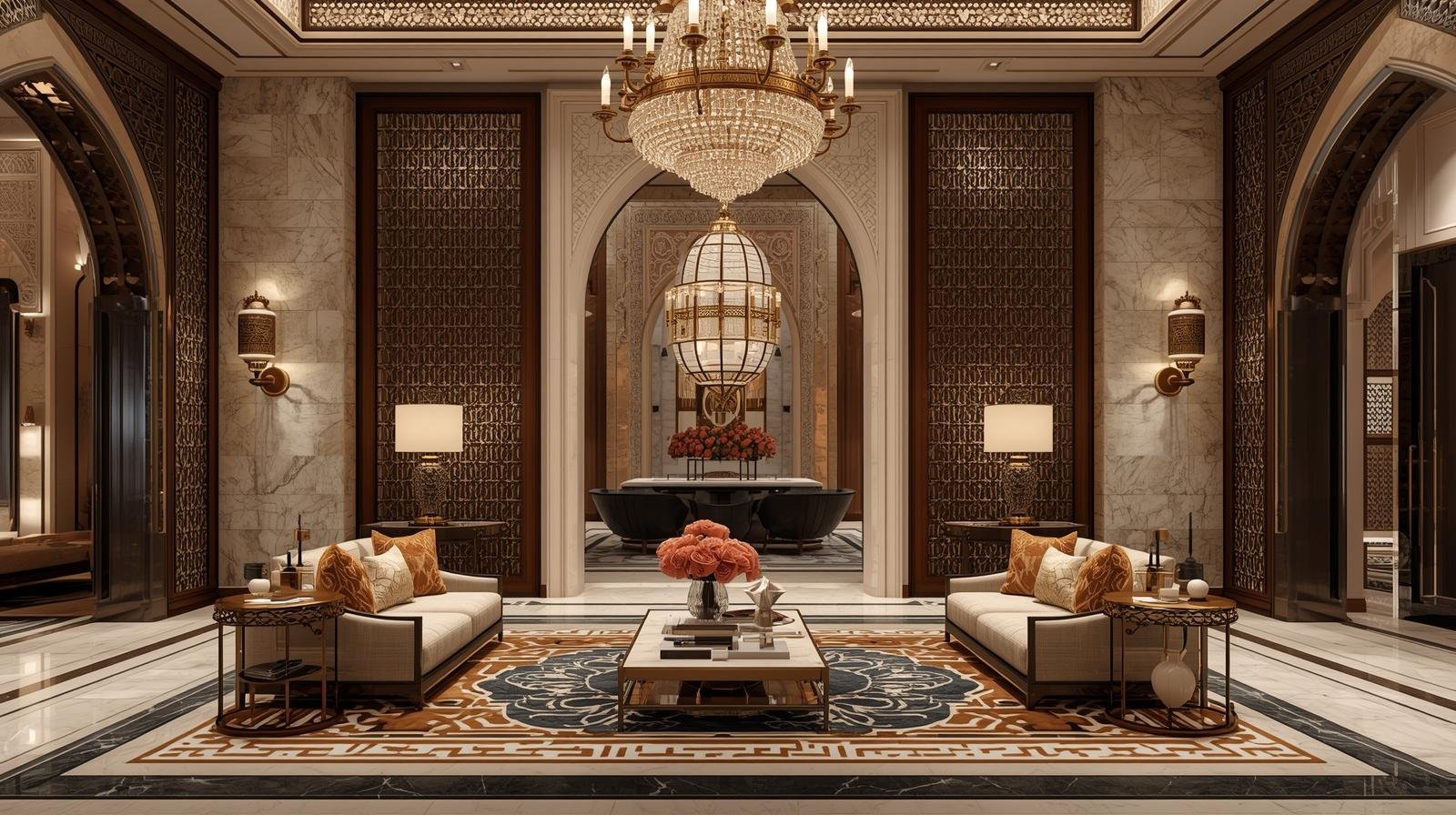 Arabic Interior Design in Dubai: Geometric & Mashrabiya Trends