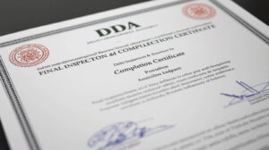 Final Inspection & Completion Certificate DDA