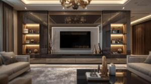 Custom TV unit living room Dubai
