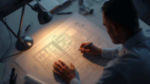 electrical layout drawing for apartment renovation submitted for DEWA approval