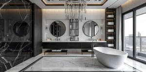 Black and White Theme luxury Bathroom