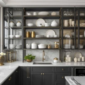 Modern kitchen with stylish storage containers that enhance kitchen decor