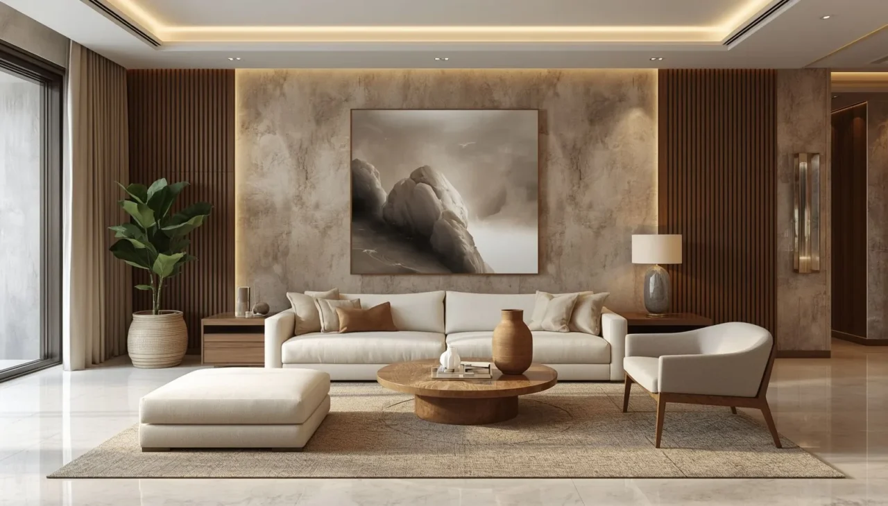 Minimal luxury decor styling in Dubai apartment