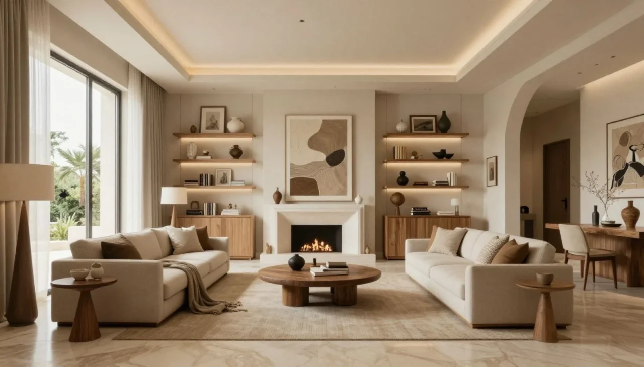 Personalized luxury interior styling in modern home