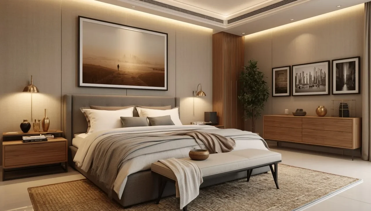 Personalized guest bedroom decor with stylish decorative accents