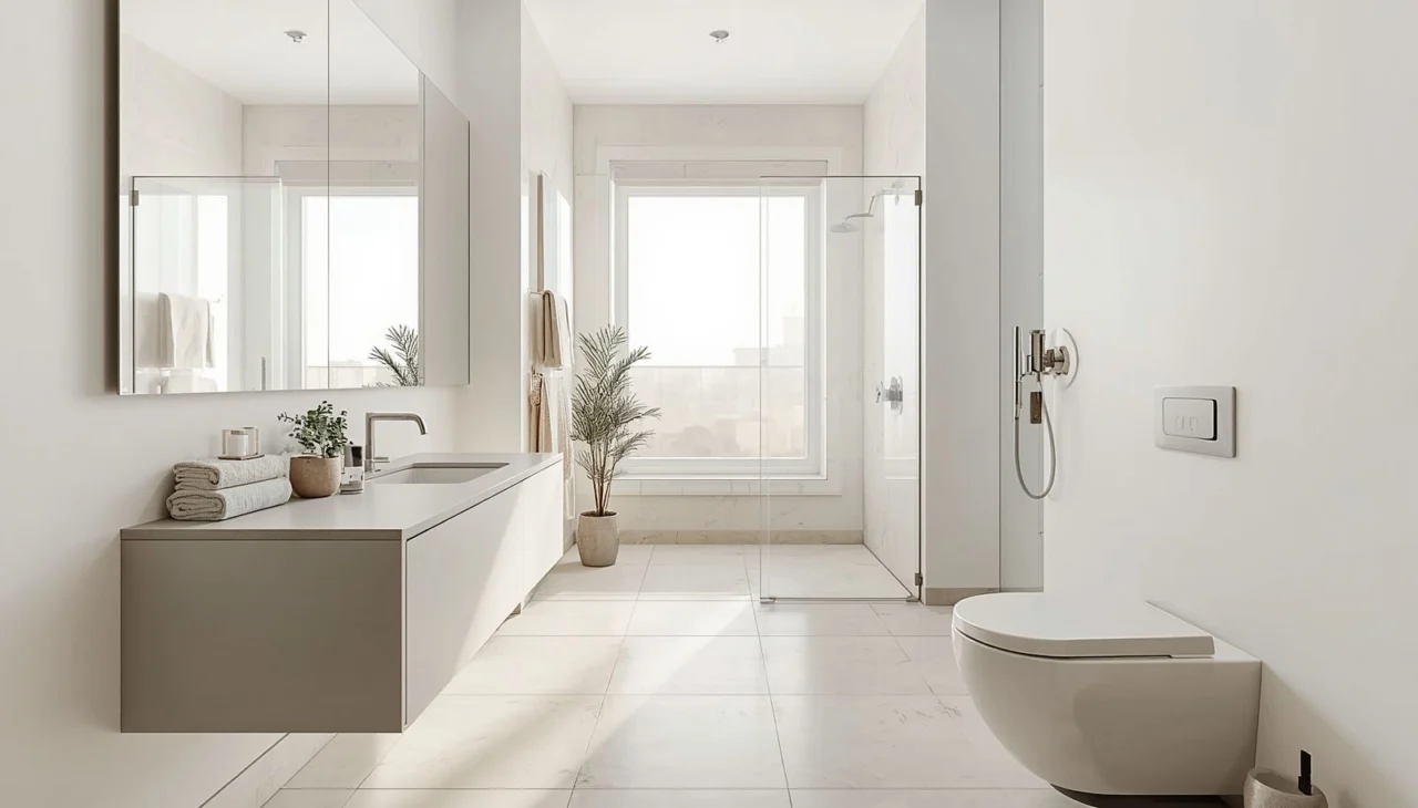 Neutral walls with soft natural lighting
